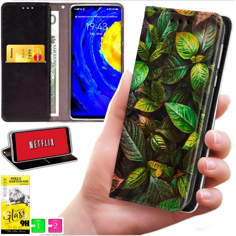 Custodia a portafoglio per Oppo Reno 13F 5G / 13 FS 5G - stampa bluemoon + vetro 9H (1/5)