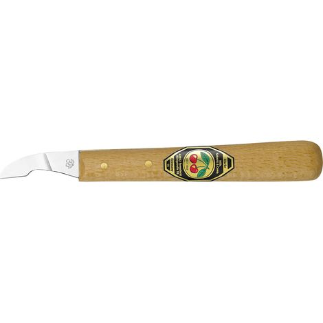 Kirschen Kerbschnitzmesser Schnitzmesser mit Weißbuchenheft, kurz - 3351000