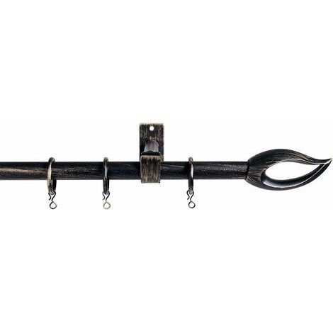 SWISH - KIT BASTONE PER TENDA IN ACCIAIO BRONZO SATINATO 120 X 210 cm FINALE FIAMMA (1/5)