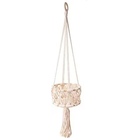 1 Corbeille suspendue 3 niveaux, corde coton, rangement fruits légumes, décoration bohème intérieur (1/4)