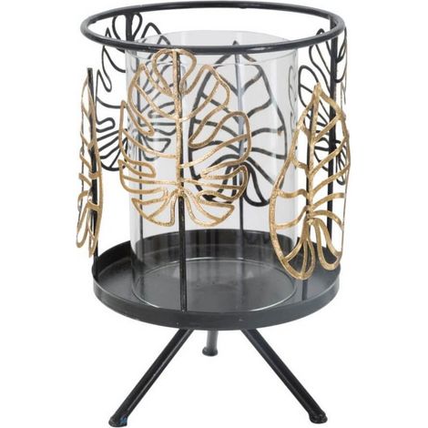 Portacandele Foglie Dorate Ø15x23,3 cm - FOGLIE GOLD (1/5)