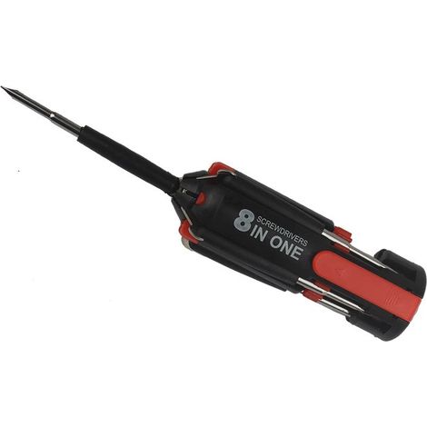Tournevis 8 en 1 avec lampe de poche LED, fournitures de voiture, outils d'extérieur multifonctionnels portables