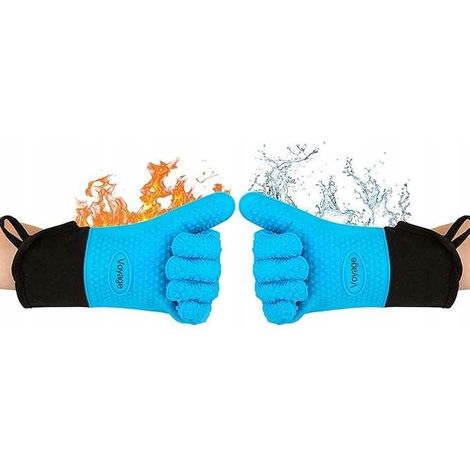 Guanto in silicone per barbecue e cucina, 33 cm, resistente al calore, antiscivolo (1/3)