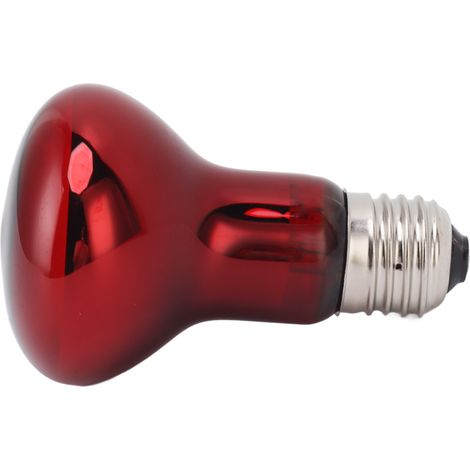 Wärmelampe für Reptilien, E27-Sockel, UVA-Licht, für Amphibien, zum Sonnenbaden, Tag und Nacht, ideal für Bartagamen und Echsen, 220–240 V, rotes Licht, 75 W (1/4)