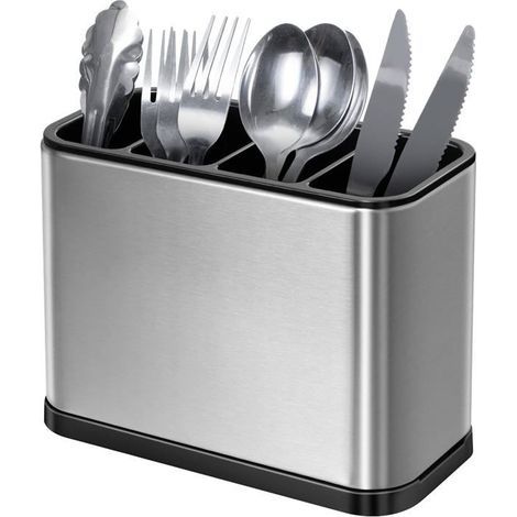 Portaposate da 4 pezzi per cucina e sala da pranzo, vassoio scolapiatti, scatola portaposate per utensili da cucina, organizer (1/5)