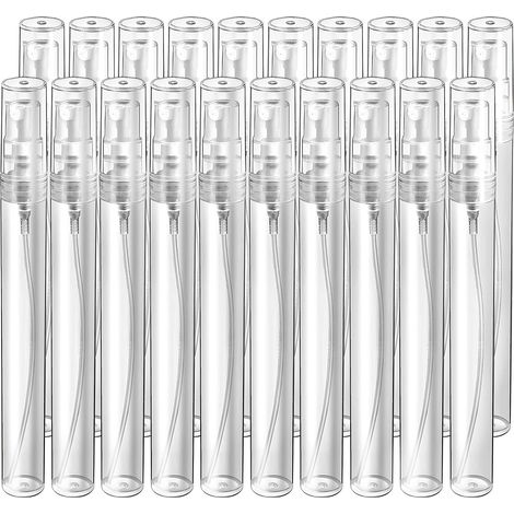 25er-Packung Parfüm-Sprühflaschen à 10 ml – Klarglas – Kunststoffdüse – Nachfüllbar – Ideal für unterwegs (1/5)