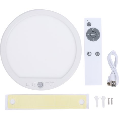 Plafonnier LED à Détecteur de Mouvement D83 Rechargeable 5000mAh Télécommande 3 Températures de Couleur Minuterie Montage Magnétique (1/5)