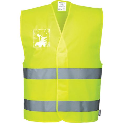 Hv Weste mit Doppelter Zugangstasche Farbe: Gelb Größe S/M - Portwest