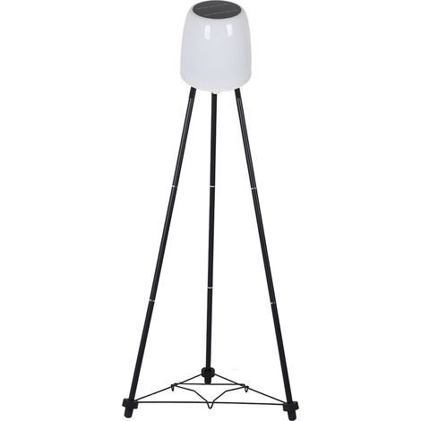 Ortviai Lampe solaire extérieure sur pied avec support pour plantes – RGB, étanche IPX4, 107 cm, batterie intégrée