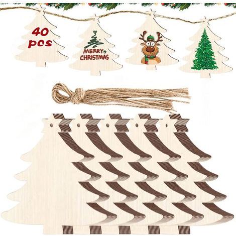 40 décorations en bois, bricolages de Noël, décorations en bois (1/5)