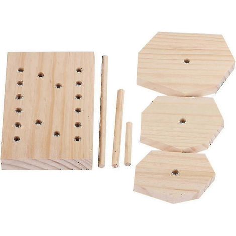 Présentoir à bagues en bois à plusieurs niveaux, porte-boucles d'oreilles (1/5)