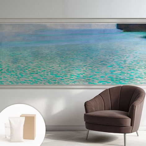 Papier peint intissé décoratif avec motifs pour salon et chambre a motif - Colle incluse gratuite Eau turquoise 250x104 cm (1/5)