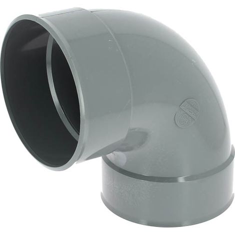 Nicoll – Coude PVC évacuation femelle-femelle Ø160 mm – Angle 87°30 – Pour réseaux d'évacuation d'eaux usées – Assemblage par collage