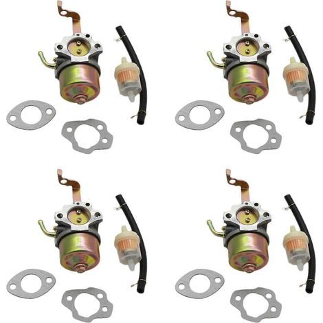 Lot de 4 carburateurs compatible avec moteurs Robin Wisconsin Subaru EY20/EY15, remplace 227-62450-10, outils de jardin. (1/5)