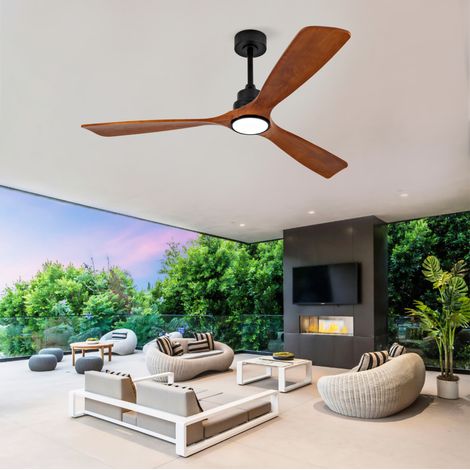 Ventilatore da soffitto con luce 60 pollici, LED 3CCT, telecomando, 6 velocità, dimmerabile HAVRYA (1/5)