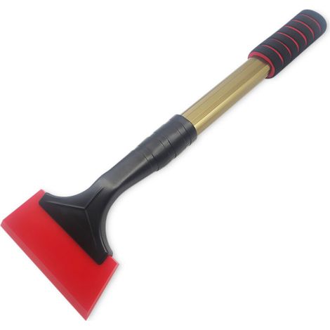 Grattoir à Glace pour Voitures, 42cm Grattoir à Neige avec Manche Antidérapant, Grattoirs à Neige Et à Glace Allongés pour Pare-Brise De Voiture Et Fenêtre dAccueil (Rouge) (1/5)