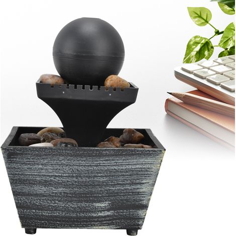 Fontaine miniature décorative USB 3V, fontaine de bureau, symbole de prospérité, fontaine à eau en mouvement, pot décoratif pour jardin. (1/5)
