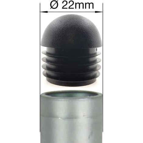 16 Pièces - Toutes Tailles - Inserts Bombés en Tube Rond Embouts Bouchons Bouchons pour Pieds de Meubles de Chaise de Table (22mm) (1/3)