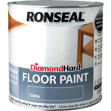 Ronseal Diamond Hard Floor Paint Satin Slate 2.5 litre (1/2)