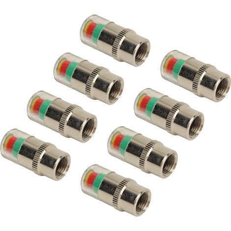 Reifenventilspitzen 35 PSI 2,4 Bar, TPMS-Sensoren Druckanzeige, 3-Farben-Anzeige, Reifendrucküberwachung, Autosicherheitsset. (1/5)