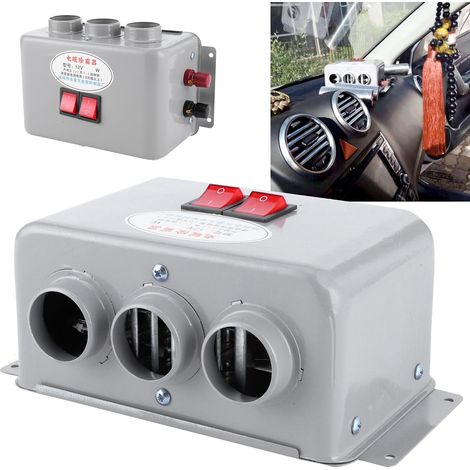 Sjlerst – Chauffage de voiture 12V 600W-800W – Dégivreur compact à 3 sorties – Double vitesse pour désembuer et réchauffer l'habitacle (1/5)