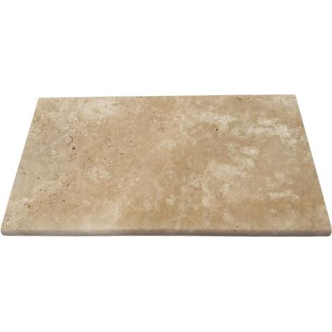 Bisel en Travertino - ALBEDO PIEDRA - AL-6000 - 33x61x3 cm - Antideslizante - Multicolor