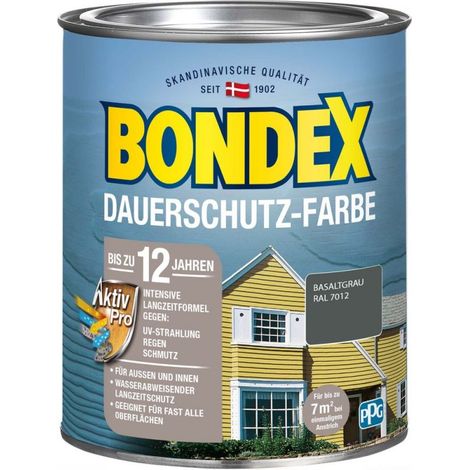 Bondex Dauerschutzfarbe 0,75 L basaltgrau Holzschutzlasur (1/3)