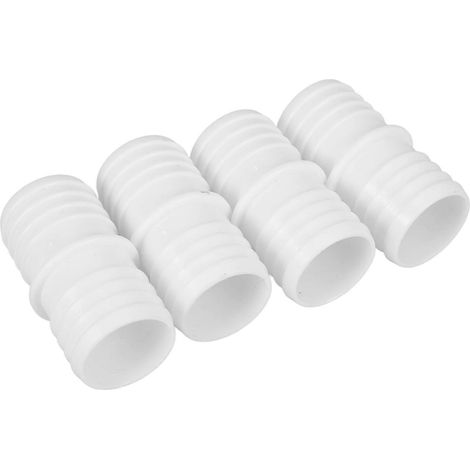 Raccord de tuyau de vidange pour machine à laver, adaptateur universel pour différentes tailles, raccord de plomberie blanc, ensemble de 4 pièces (7,4 x 3,5 x 3,5 cm)-AquaForge (1/5)