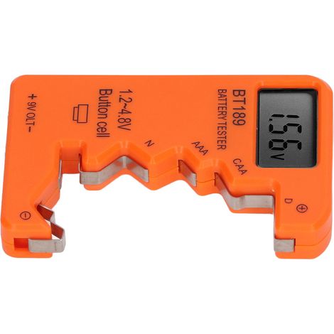 Testeur de tension pour piles AA AAA 6F22 9V - Écran numérique orange (1/5)