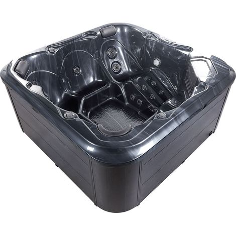 Outdoor Hot Tub with LED TULAROSA Graphite Grey