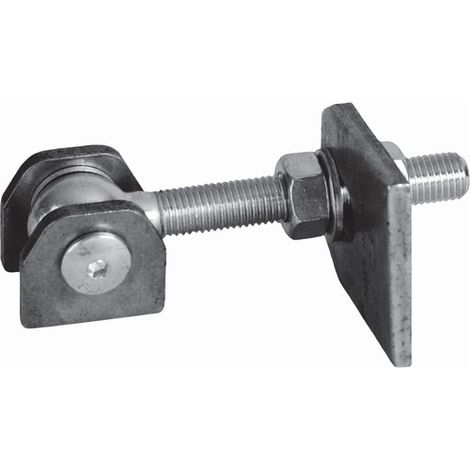 Deco Fer Forge – Gond de fixation à battant ouverture 180° – Acier zingué – Longueur réglable 53 à 103mm – Filetage M20 – À souder (1/3)