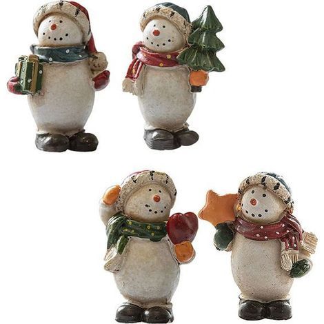 4 couleurs : voir photo. Matière : résine. Décoration de Noël, bonhomme de neige, décoration de bureau en résine. (1/5)