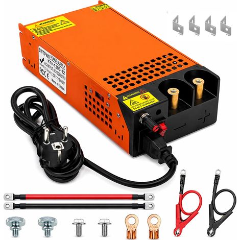 Bloc d'alimentation AC vers CC 12 V 100 A 1200 W 230 V CA vers CC Transformateur industriel pour barre lumineuse LED, caméra de vidéosurveillance, radio, SMPS (12 V, 100 A, 1200 W) (1/5)