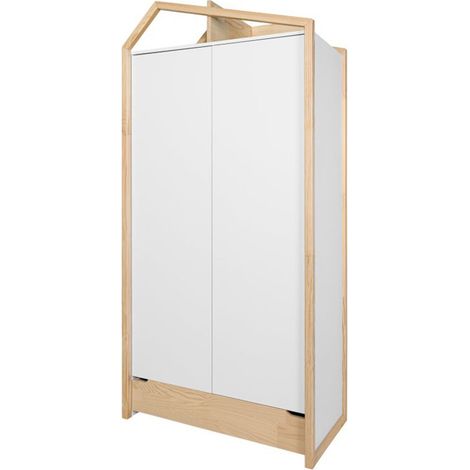 Armadio 2 ante Juliette bianco e marrone 210cm