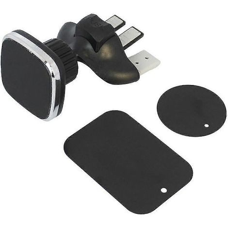 Support de téléphone de voiture magnétique carré pour fente CD, rotation à 360°, compatible avec téléphones portables et mini-tablettes, fixation rapide et facile. (1/5)