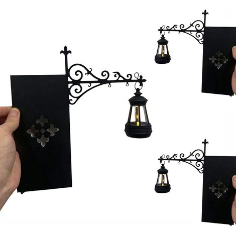 Lot de 3 Lanternes Bibliothèque LED Blanc Chaud, Mini Lampes Décoratives Vintage pour Étagère à Livres, Coin Lecture, Bibliothèque et Bureau, Cadeau Original pour Amoureux des Livres