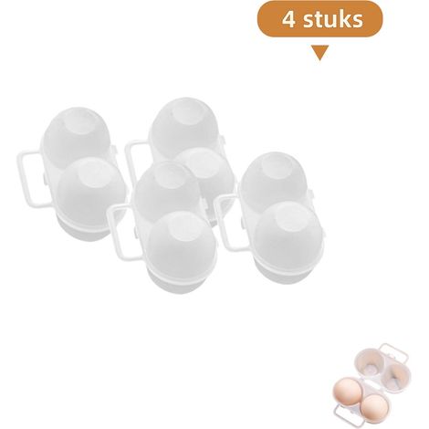 Boîte à œufs portable 4 pièces transparente résistante aux chutes et aux chocs incassable pour transporter et protéger les œufs pendant le camping la randonnée et les voyages (1/5)