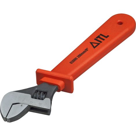 ITL Insulated UKC-03000 Insulated Adjustable Wrench 200mm (8in) ITL03000