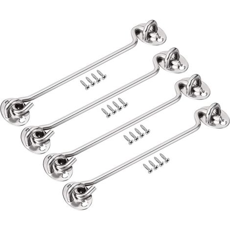 4 pièces. 8" Kabine Ösenverriegelung Tür schwenkbar Haken mit Montageschraube (1/5)