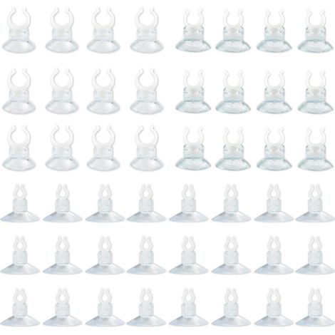 Lot de 48 ventouses pour aquarium - Pinces à ventouse fixes pour tube d'aquarium - Support de tube de pompe à air - Tube d'oxygène fixe (1/5)