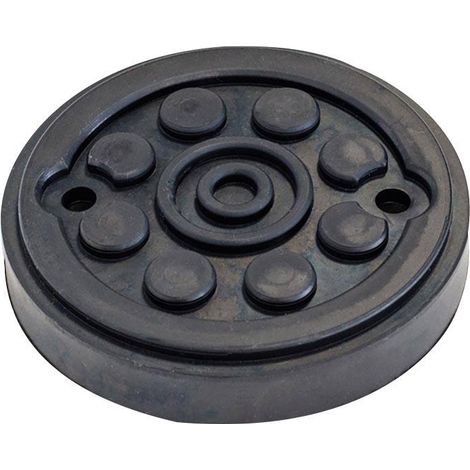 Tampon caoutchouc rond avec enfort plaque métallique ø120x22mm pour pont élévateur MAHA - EG 1151 - CLAS Equipements (1/2)