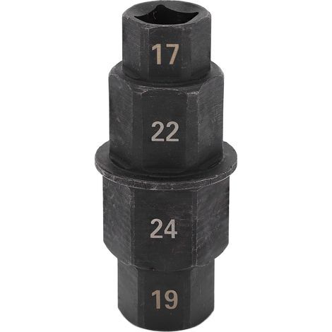 Hex socket for front and rear motorcycle wheel axles, 17/19/22/24 mm, chrome-vanadium steel (1/5)