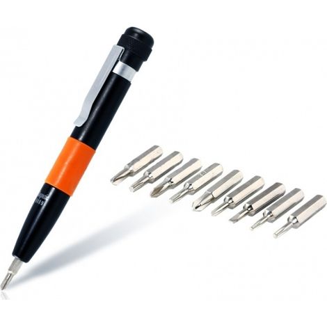 Trade Shop - 10-in-1-Multifunktions-Präzisionsstift, 9-Spitzen, magnetischer Taschen-ToRX-Schraubendreher -