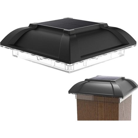 Lampe solaire de poteau, étanche et multifonctionnelle, pour éclairage extérieur de terrasse, abri de jardin ou grange. (1/5)