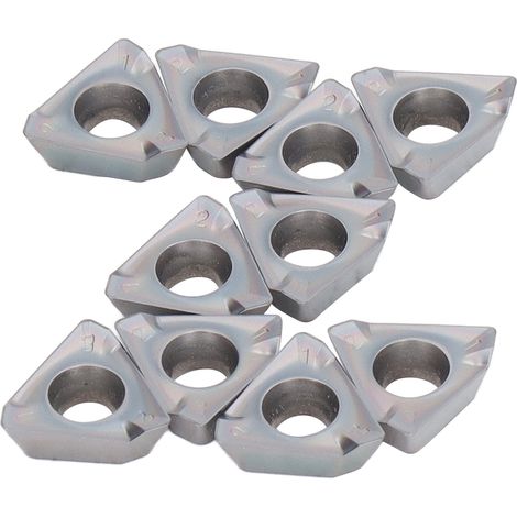 10 Stück Hartmetall-Dreheinsätze, beschichtet, für CNC-Drehmaschinen, Metallfräswerkzeuge (1/5)