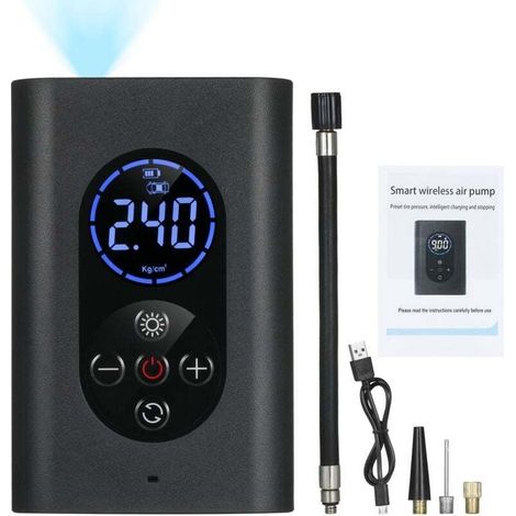 Portable air pump for electric tire inflation (1/5)