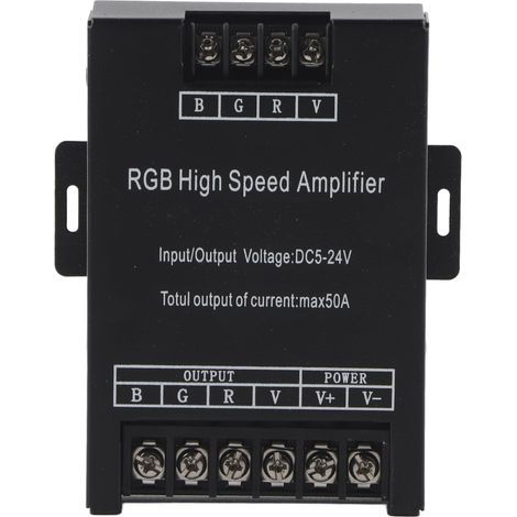 Amplificateur de signal LED pour bande lumineuse RVB, module répéteur de contrôleur de puissance DC5-24 V