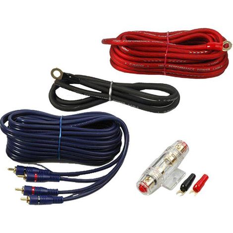 Kit compatible avec amplificateur 40A Alim 10mm2 fusible 40A