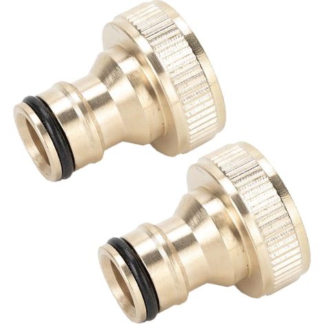 Lot de 2 Raccords de Robinet en Laiton Adaptateur Tuyau Arrosage Universel pour Jardin et Maison Connecteur Rapide Filetage Intérieur Compatible Systèmes Standard Installation Facile (1/5)