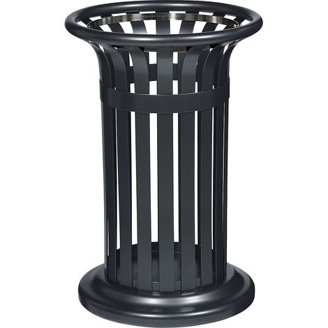 Corbeille à poser ou à fixer Tulipe - 60l - anthracite mat - RAL 7016 (1/2)